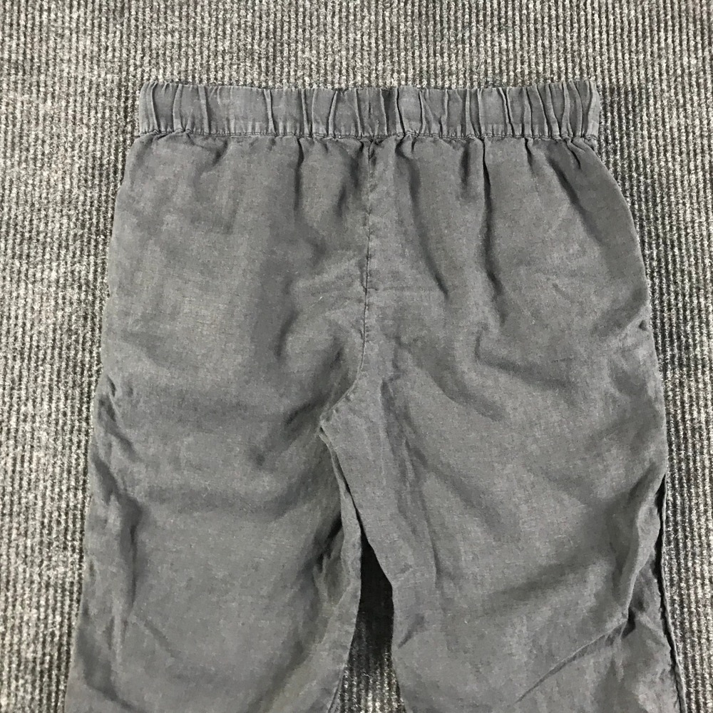 Caslon Black Linen Blend Drawstring Tulip Hem Jogger Pants Womens Medium - Picture 5 of 9